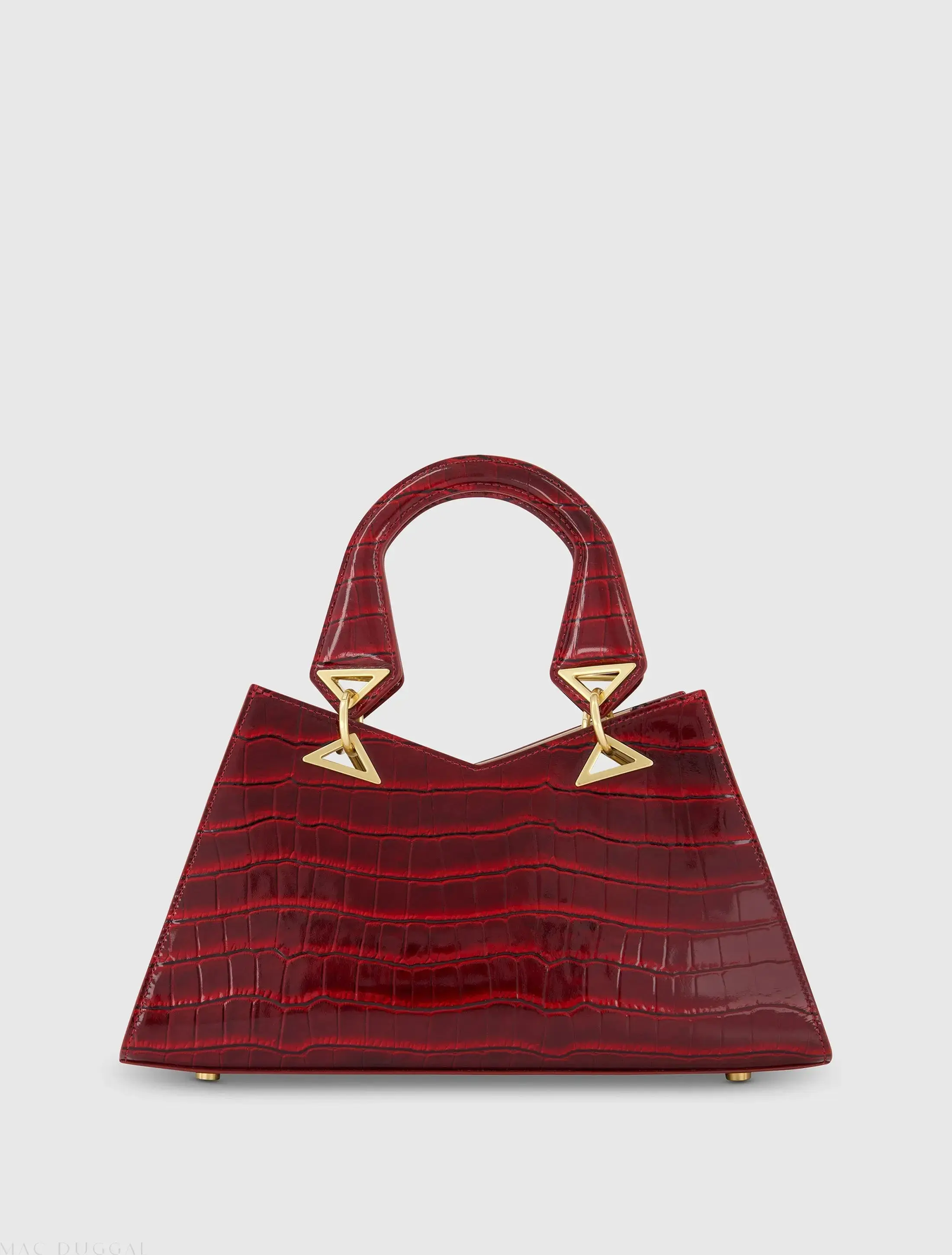 Crocodile Leather Handbag With Gold Hardware - Image 3