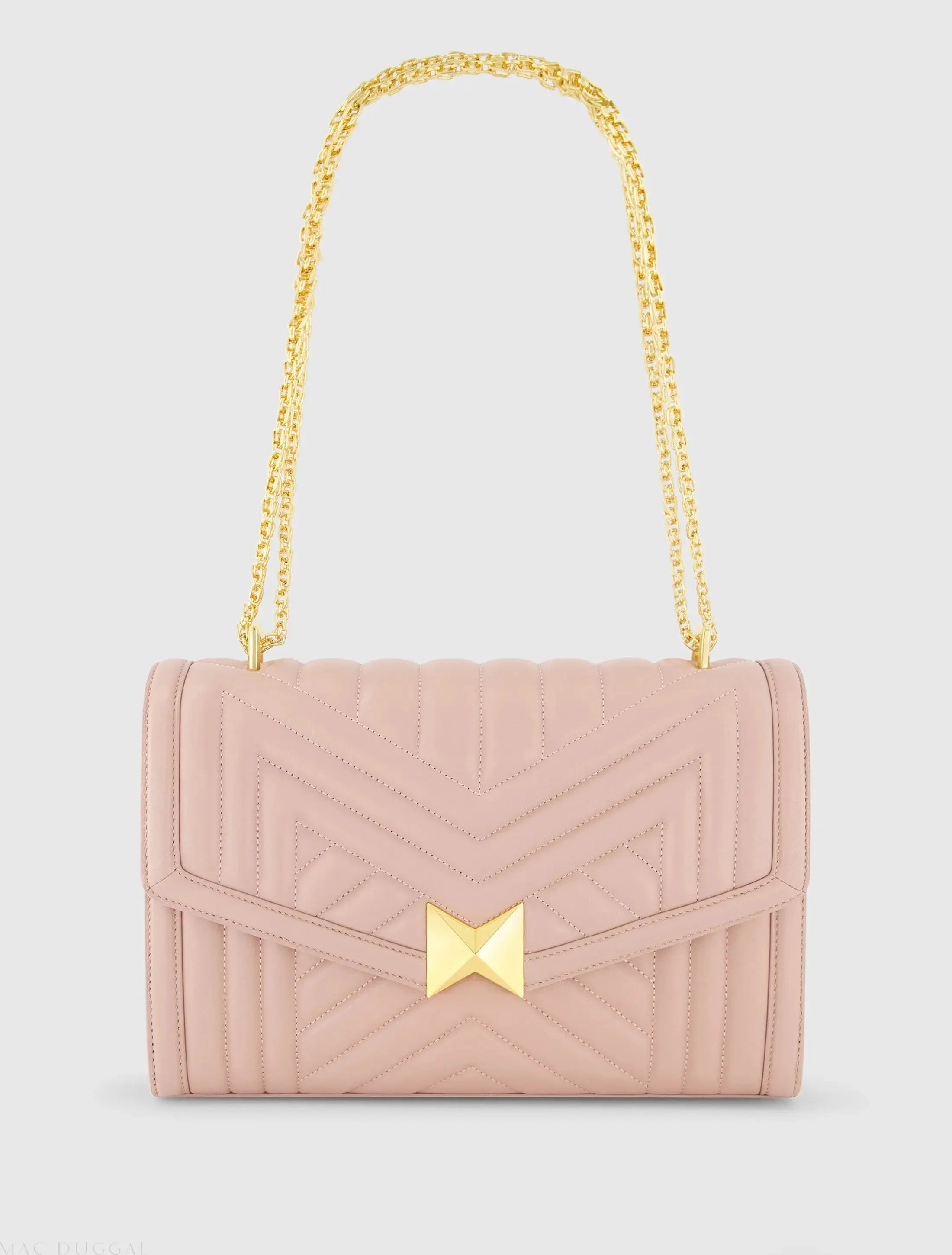 Pink Quilted Napa Leather Handbag With Gold Hardware - FINAL SALE
