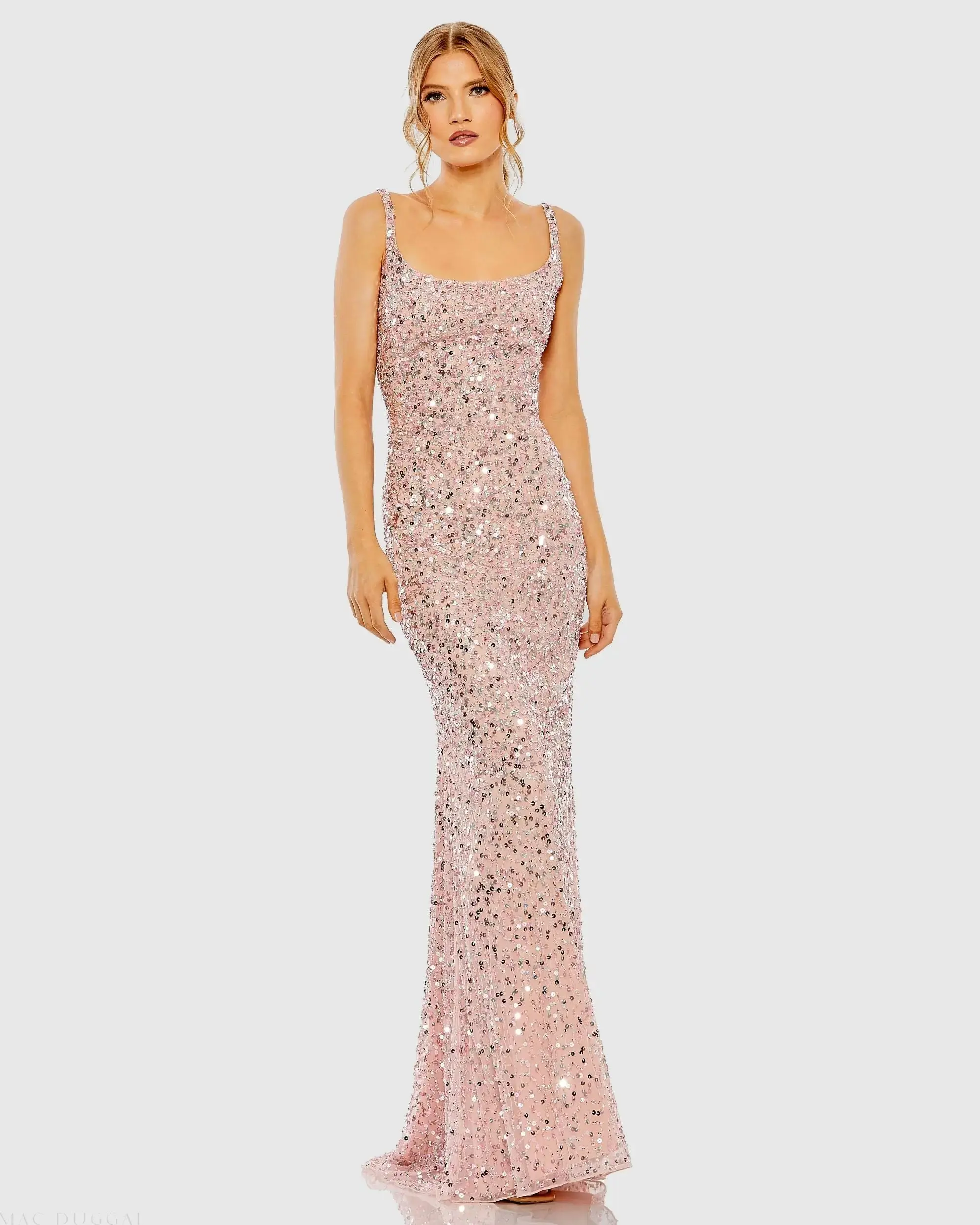 Sequined Low Back Slip Gown - Image 4