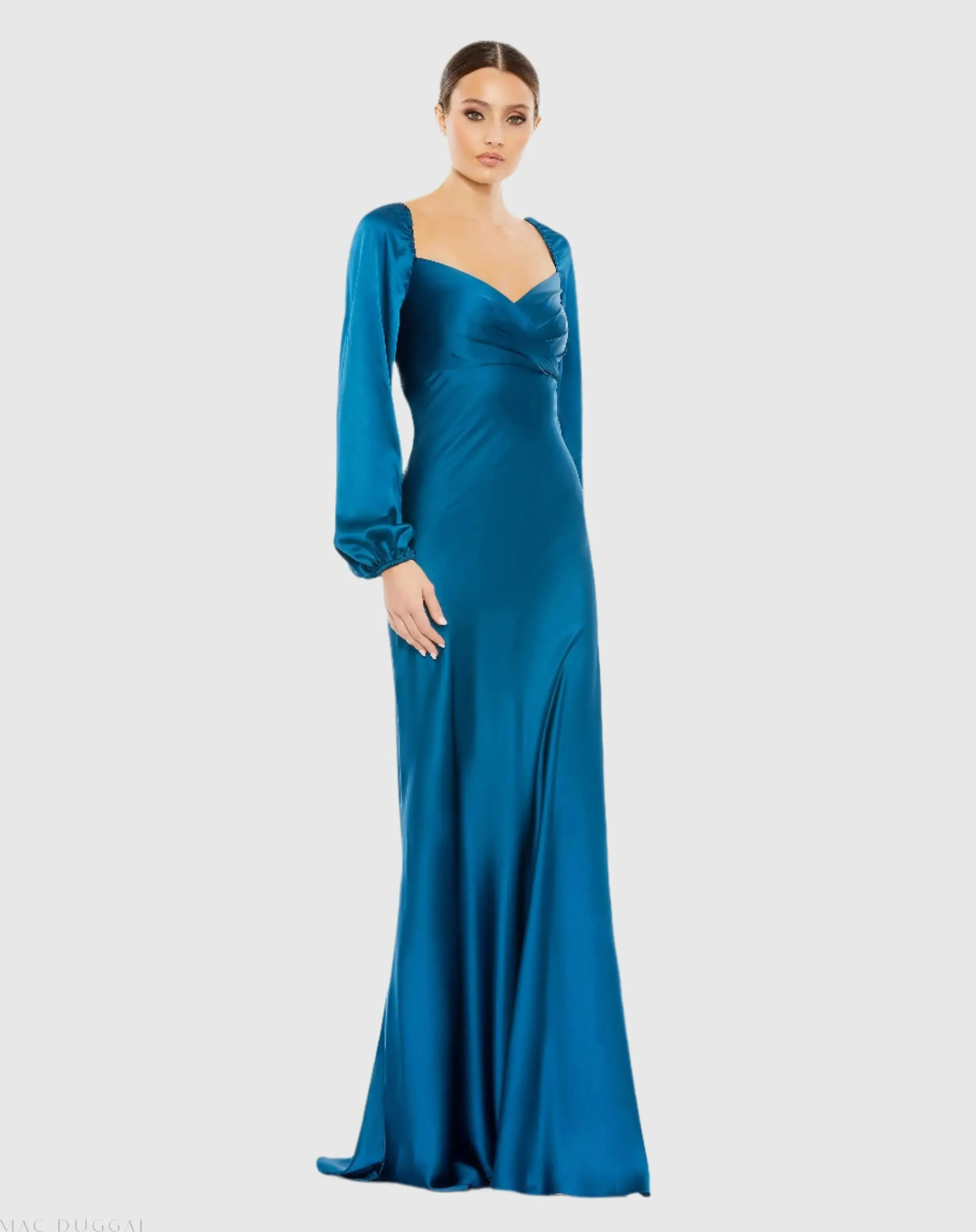 Sweetheart Neckline Puff Sleeve Gown - Image 2