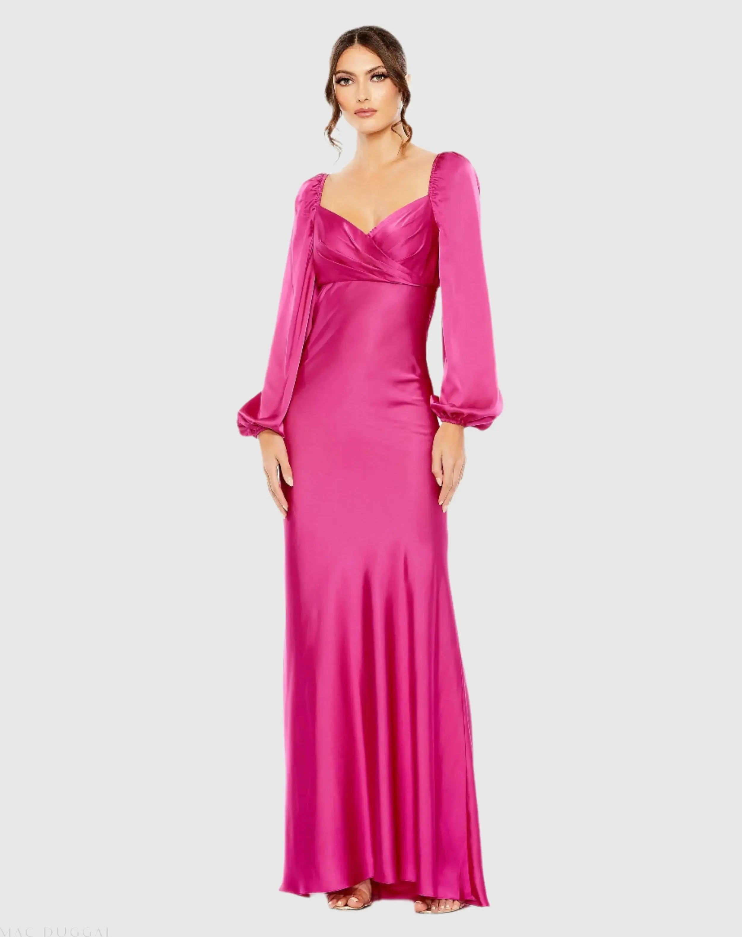 Sweetheart Neckline Puff Sleeve Gown - Image 3